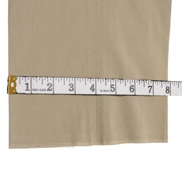 Hiltl NWT Chinos / Casual Pants Size 52 (36 US) Parma Solid Beige Cotton Blend